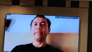 Ustad Herman hadir secara zoom online pada konferensi pers Kurban Dompet Dhuafa 2026
